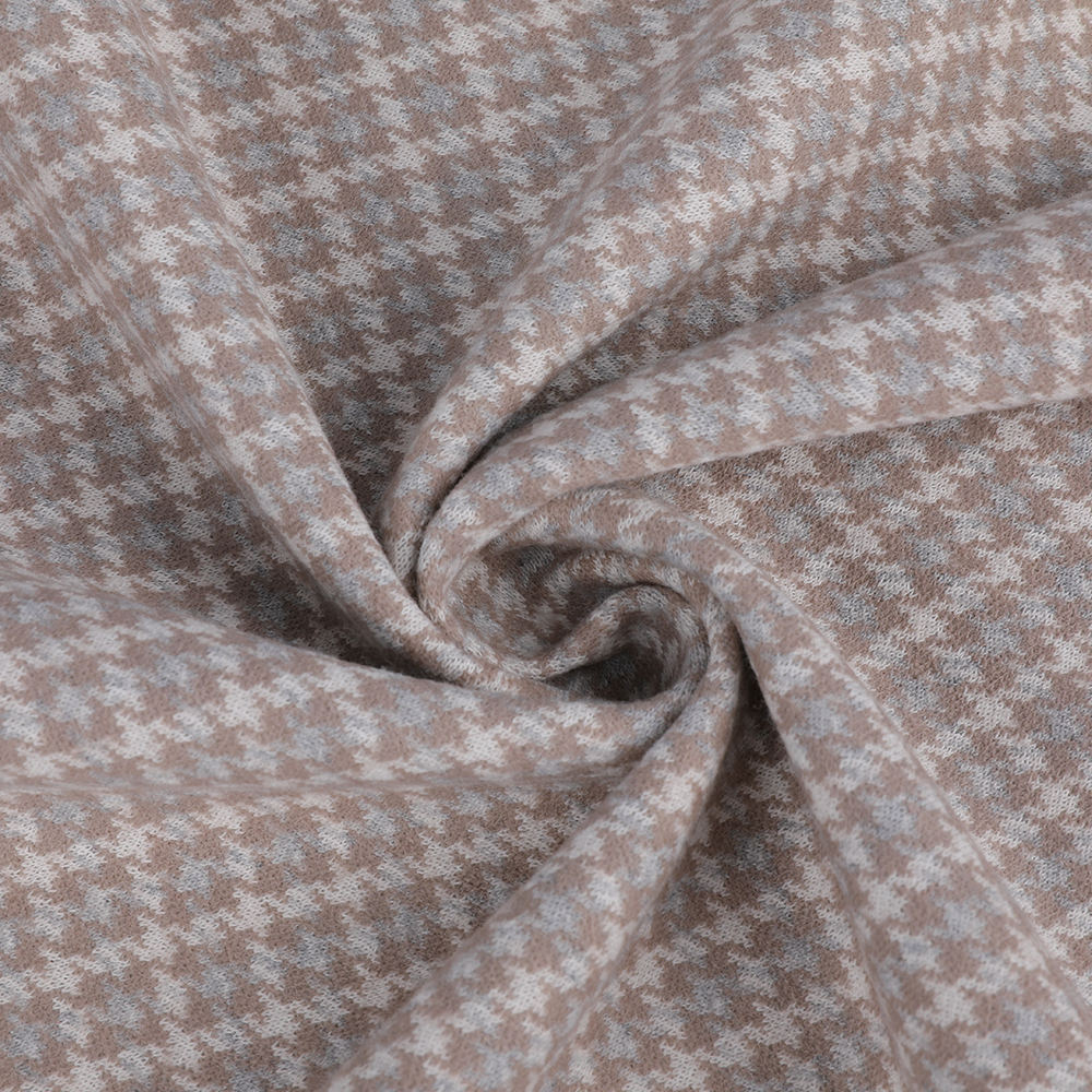 Double sided jacquard malambot na balat-friendly cotton lana na pag-urong ng tela
